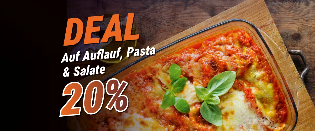 Lieferfuchs-Deal: Auflauf, Pasta und Salate